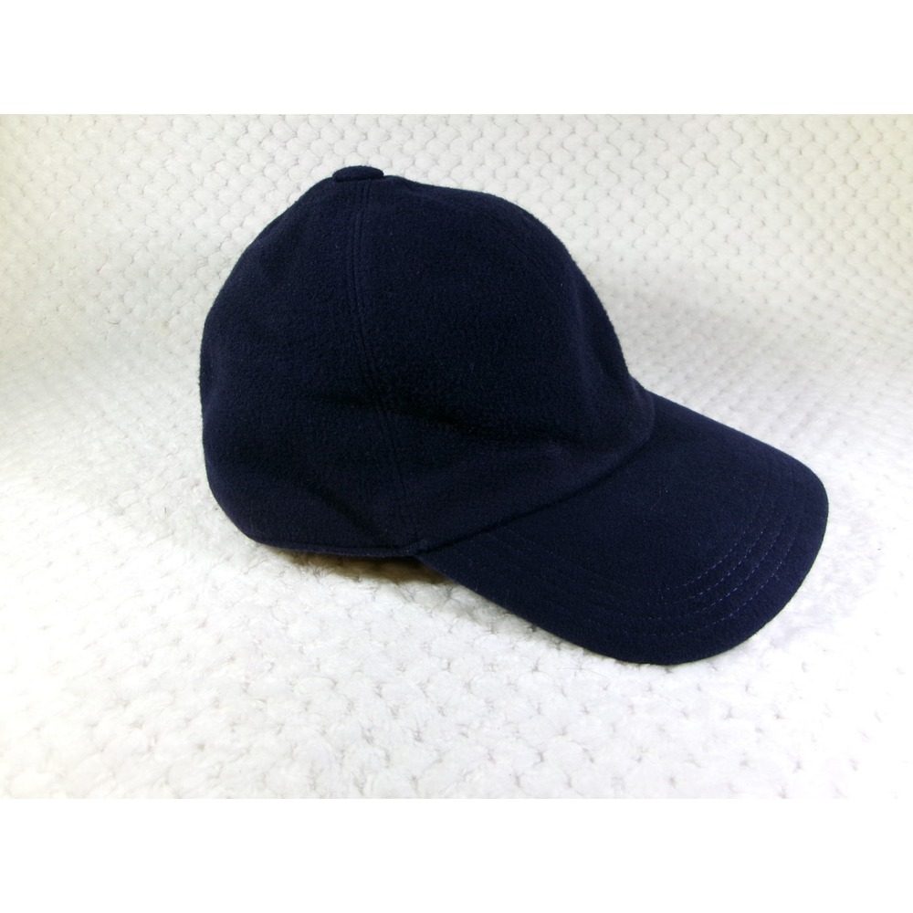 Saks Fifth Avenue Mens XL Baseball Cap Navy Wool Cashmere Ear Flaps‎ Italy